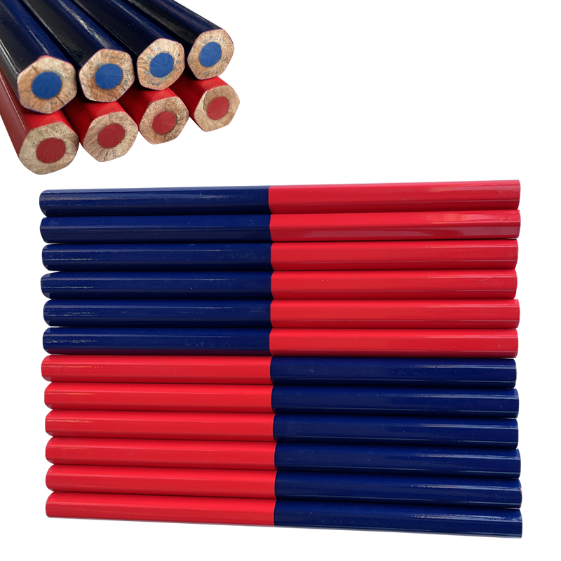 Red/Blue hexagonal carpenter pencil